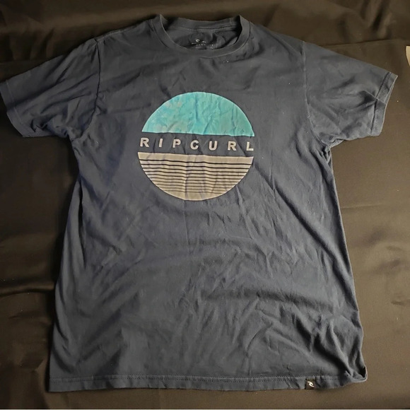 Rip Curl Barrel Killa Premium Tee Standard‎ Fit T-Shirt Men’s Medium Navy Cotton - Picture 2 of 5